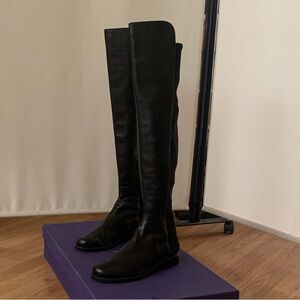 Stuart weitzman Women’s Black leather Tall 5050 Riding Boots 8 worn once